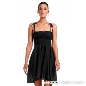 Vitamin A Swimwear Women's Gigi Dress Cover-Up Ecomuslin Black B07H7PS3K2